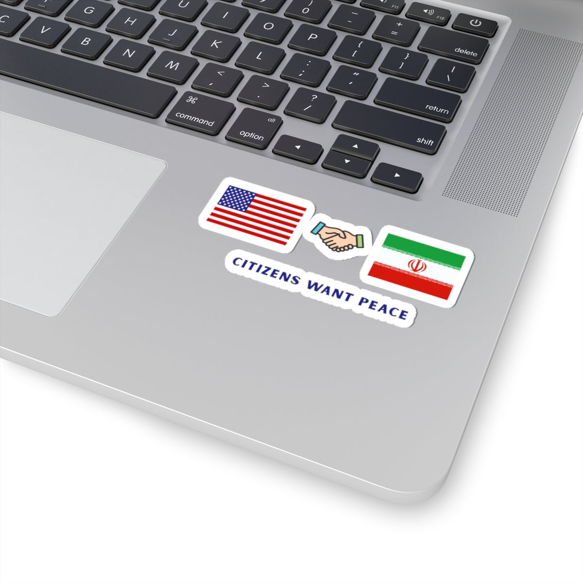 Citizens Want Peace" Sticker | USA Iran Unity Sticker | Peace Advocacy Sticker